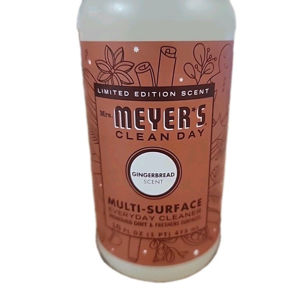 4 Piece Set Mrs Meyers Dish Soap Hand Soap Cleaner Candle All Gingerbread Scent - Picture 6 of 6
